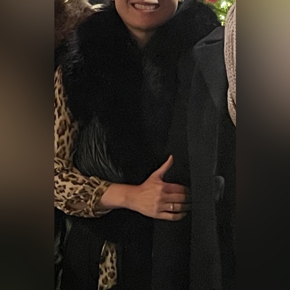 Zara Black Faux Fur Vest Small - Picture 5 of 5
